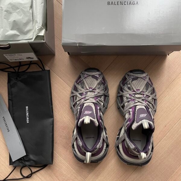 BLNCG Low-Top Trainers with Wrapped Lace Design - Purple/Grey