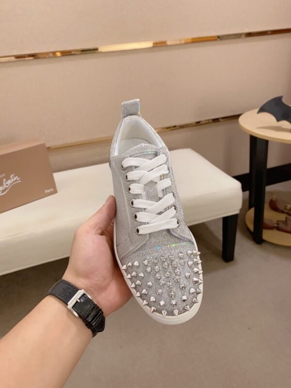 CLB Low-Top Trainers with Studded Toe Detail - Grey