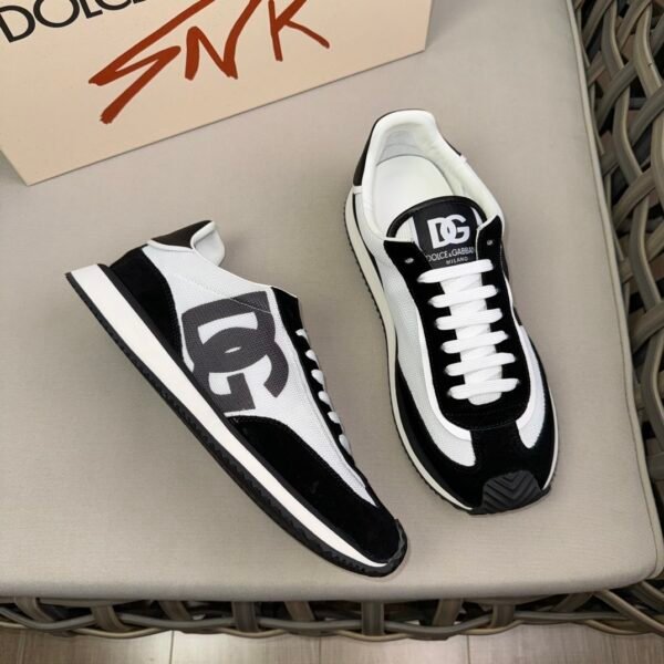 DG Low-Top Trainers with Black & White Contrast Panels