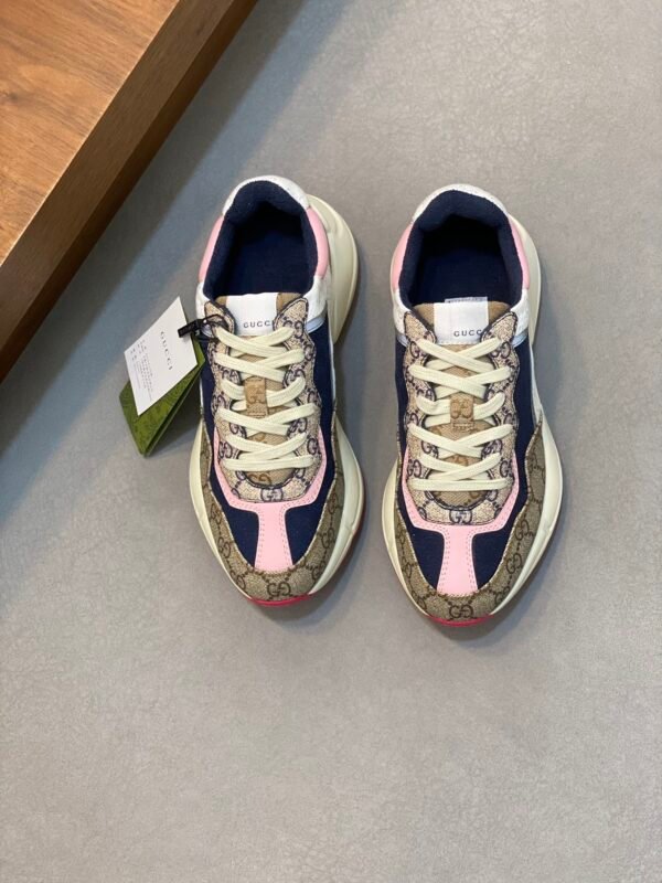 GCCI Trainers with All-Over Monogram Pattern - Multicolour