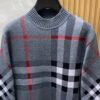 81a820a0 BRBY Check Knit Crew Neck Jumper - Grey