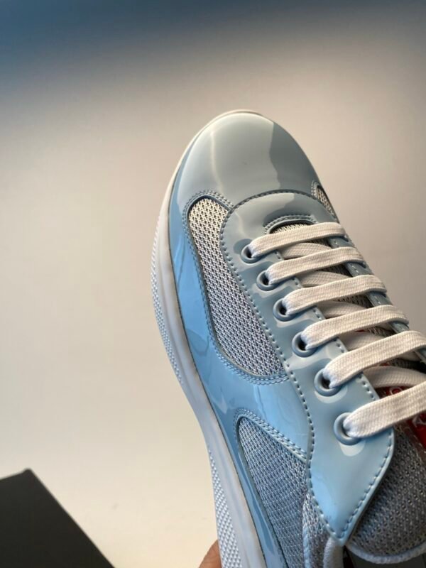 PRDA Trainers with Mesh Panels and Contrast Smooth Overlays - Light Blue