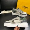 FND Low-Top Trainers with Subtle Green Accents -Grey/White