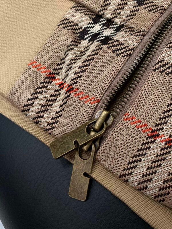 BRBY Check Zip-Up Jacket - Beige