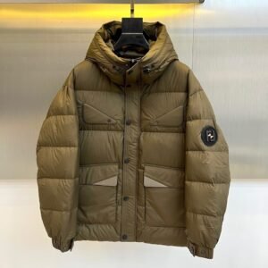 FND Hooded Padded Puffer Jacket - Brown