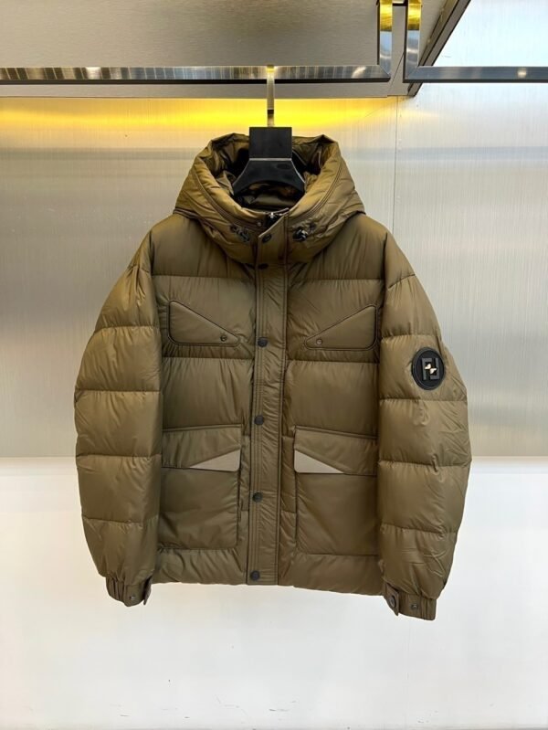 83b11b64 FND Hooded Padded Puffer Jacket - Brown