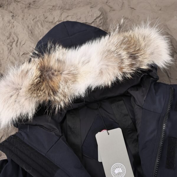 CG Utility Parka Coat with Fur-Trim Hood - Navy Blue