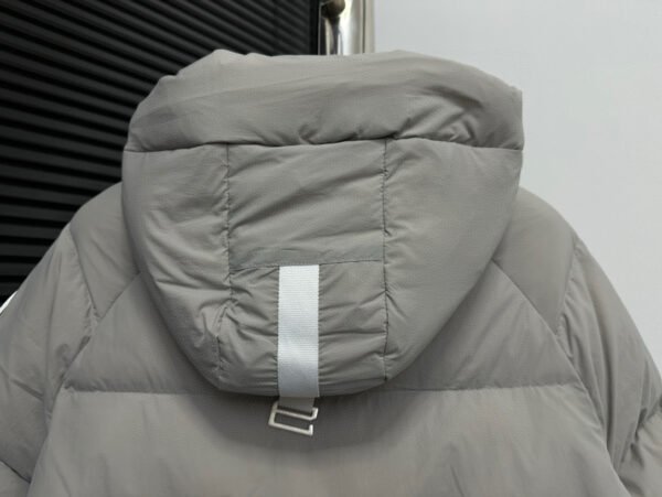 CG Hooded Puffer Jacket with Zip Pockets - Stone Grey