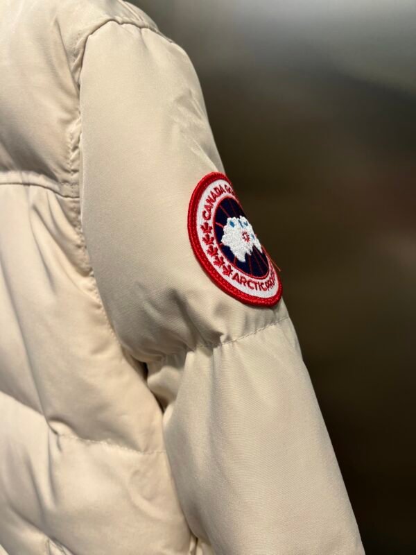 CG Quilted Hooded Puffer Jacket - Light Beige