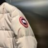 CG Puffer Jacket with Ribbed Collar - White