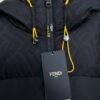 FND Hooded Puffer Jacket with Contrast Lining - Navy Blue