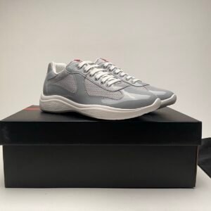PRDA Trainers with Mesh Panels and Contrast Smooth Overlays - Grey