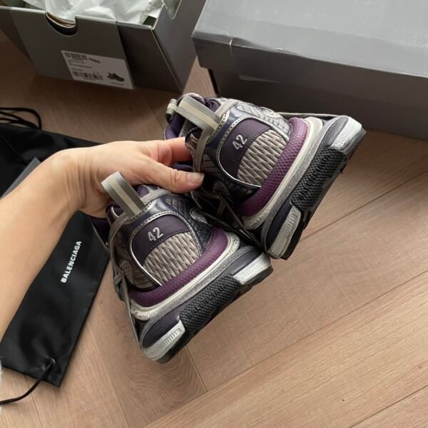BLNCG Low-Top Trainers with Wrapped Lace Design - Purple/Grey