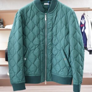 BRBY Quilted Jacket with Ribbed Collar