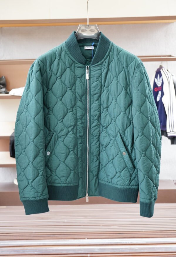 BRBY Quilted Jacket with Ribbed Collar