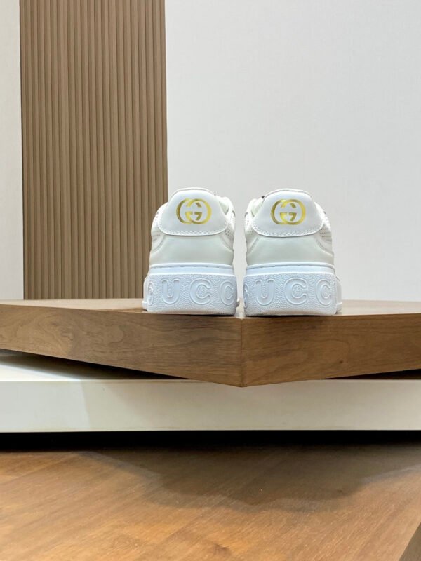 GCCI Trainers with Perforated Panel Detail - White