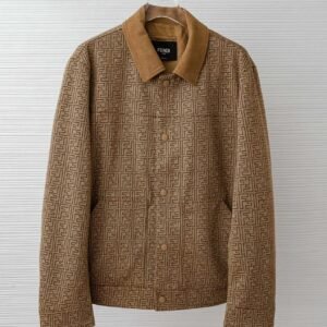 FND Monogram Snap-Button Jacket - Brown