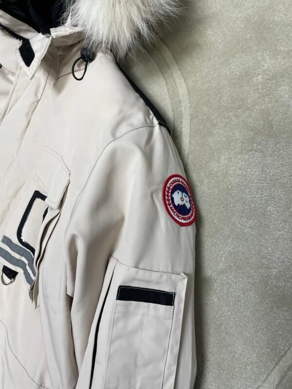 CG Utility Parka Coat with Fur-Trim Hood - White