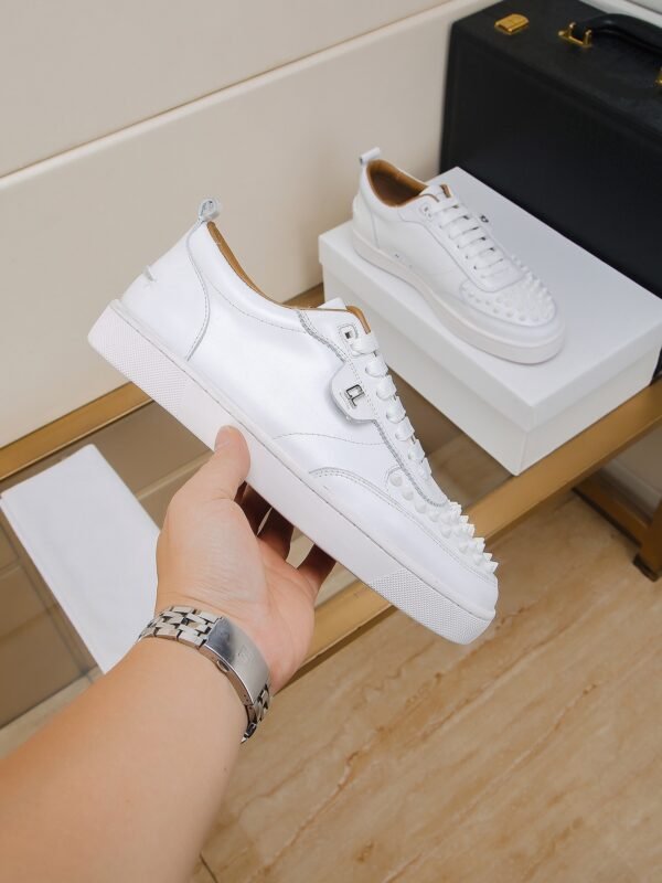 CLB Low-Top Trainers with Studded Toe Detail - White