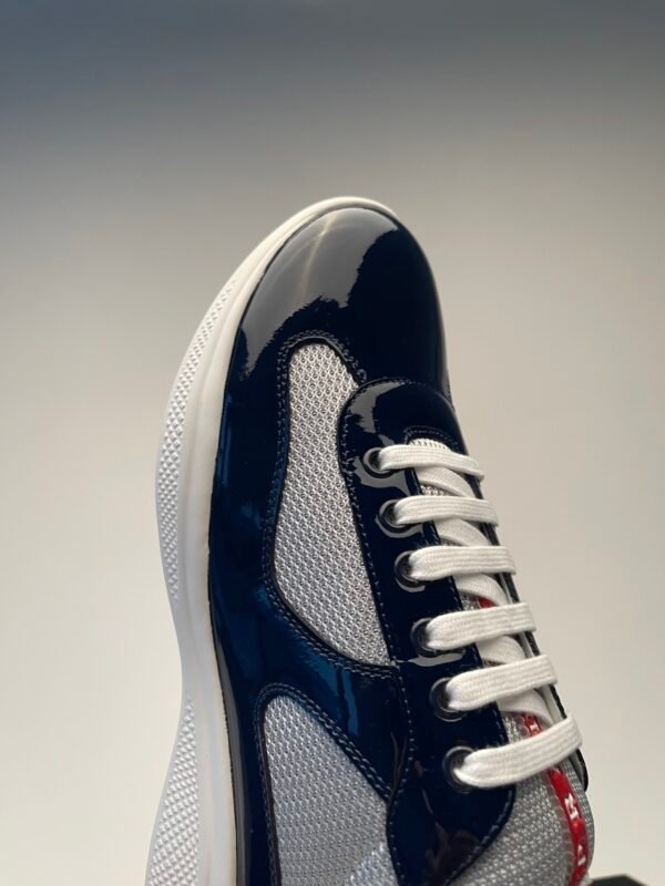 PRDA Trainers with Mesh Panels and Contrast Smooth Overlays - Navy Blue