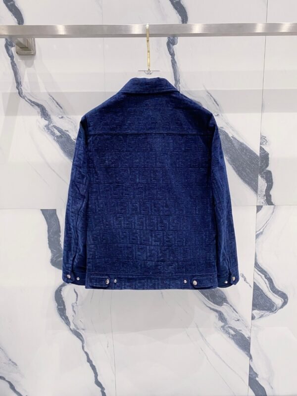 FND Zip-Up Jacket with Chest Pockets - Blue