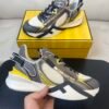 8b99bfbc FND Chunky Trainers with Contrast Panels - Grey/Yellow