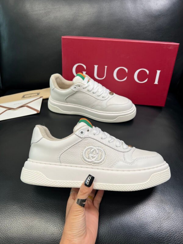 GCCI Trainers with Logo Patch Detail - White