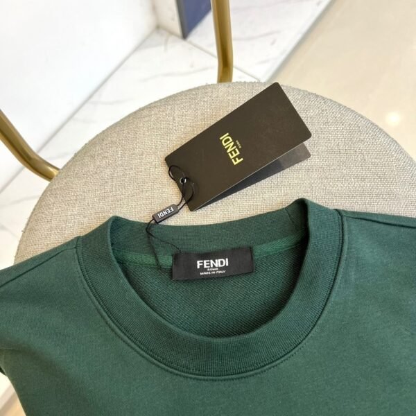 FND Crew Neck Jumper with Graphic Eye Detail - Green