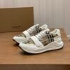 8d481ba9 BRBY Trainers with Check Panel and Strap - White/Beige