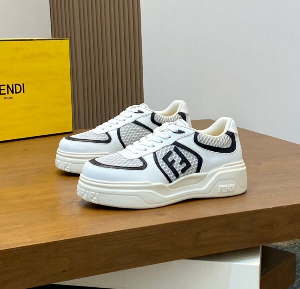 FND Low-Top Trainers With Black Contrast  Details - White