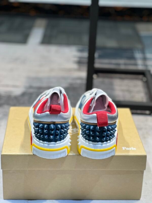 CLB Trainers with Multicolour Panel Details and Studded Heel