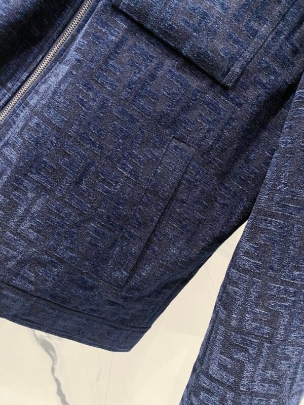 FND Zip-Up Jacket with Chest Pockets - Blue