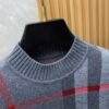 8fe713bf BRBY Check Knit Crew Neck Jumper - Grey