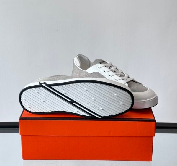 HRMS Low-Top Skate Canvas & Leather Trainers - Grey