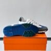 HRMS Low-Top Suede & Leather Trail Trainers – Blue & White Contrast