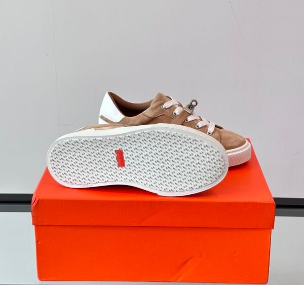 9 HRMS Day Suede Trainers with Functional Kelly Buckle - Beige