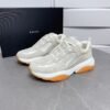 9 AMR Mesh & Suede Gum Sole Bone Runner Trainers – White & Light Grey