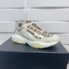 AMR Mesh & Suede Bone Runner Trainers – Brown & Beige