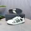 AMR Skel Leather Trainers – White with Black Accents