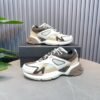 9 AMR Mesh & Leather Runner Trainers - White & Brown