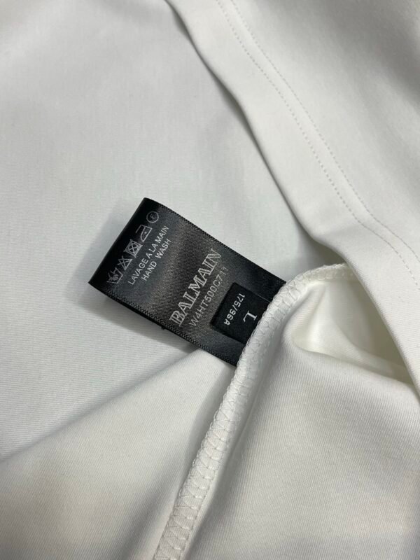 BLMN Paris Gold Foil Logo Crewneck Cotton T-Shirt