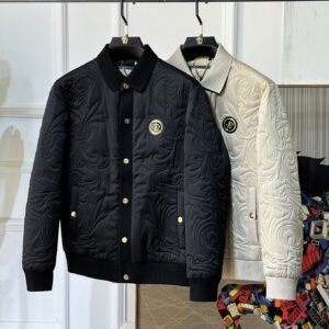 9 VRSC Quilted Barocco Bomber Jacket - Gold Buttons