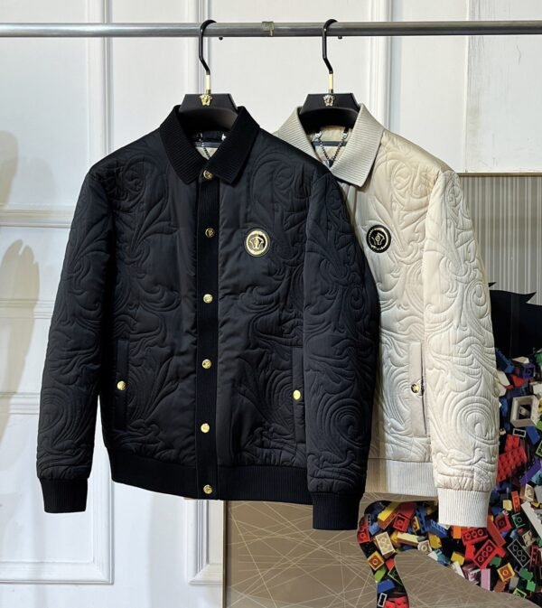 VRSC Quilted Barocco Bomber Jacket - Gold Buttons