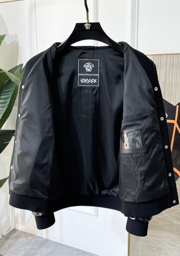 VRSC Baroque Medusa Pattern Greek Key Border Collar Jacket