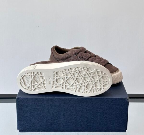 DXR CD Spin Suede & Oblique Canvas Trainers – Brown