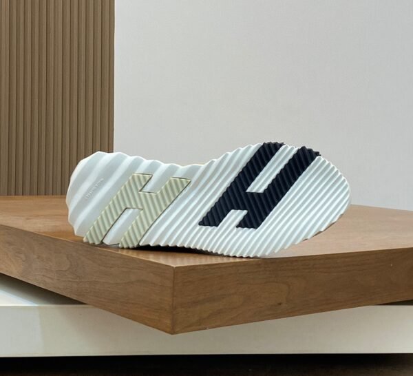 HRMS Suede & Leather Low-Top Trainers – Sand Beige