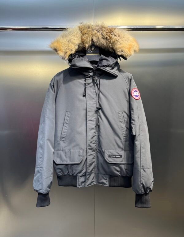 90cb423b CG Fur-Trim Hooded Jacket with Utility Pockets - Grey