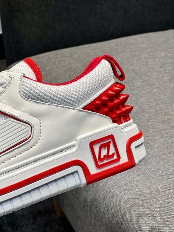 9144d4ce CLB Trainers with Multi-Panel Details and Studded Heel - Red/White