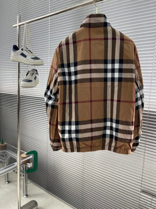 BRBY Check Zip-Up Jacket - Camel