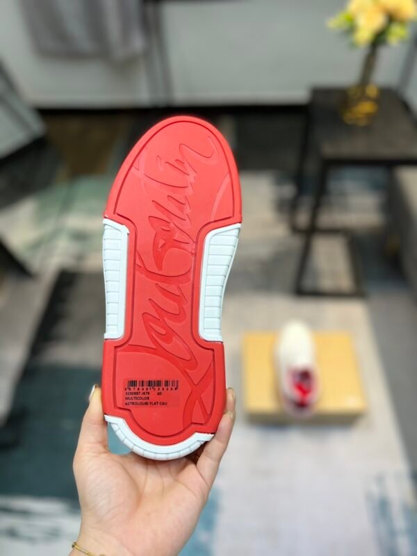 92316c85 CLB Trainers with Multi-Panel Details and Studded Heel - Red/White